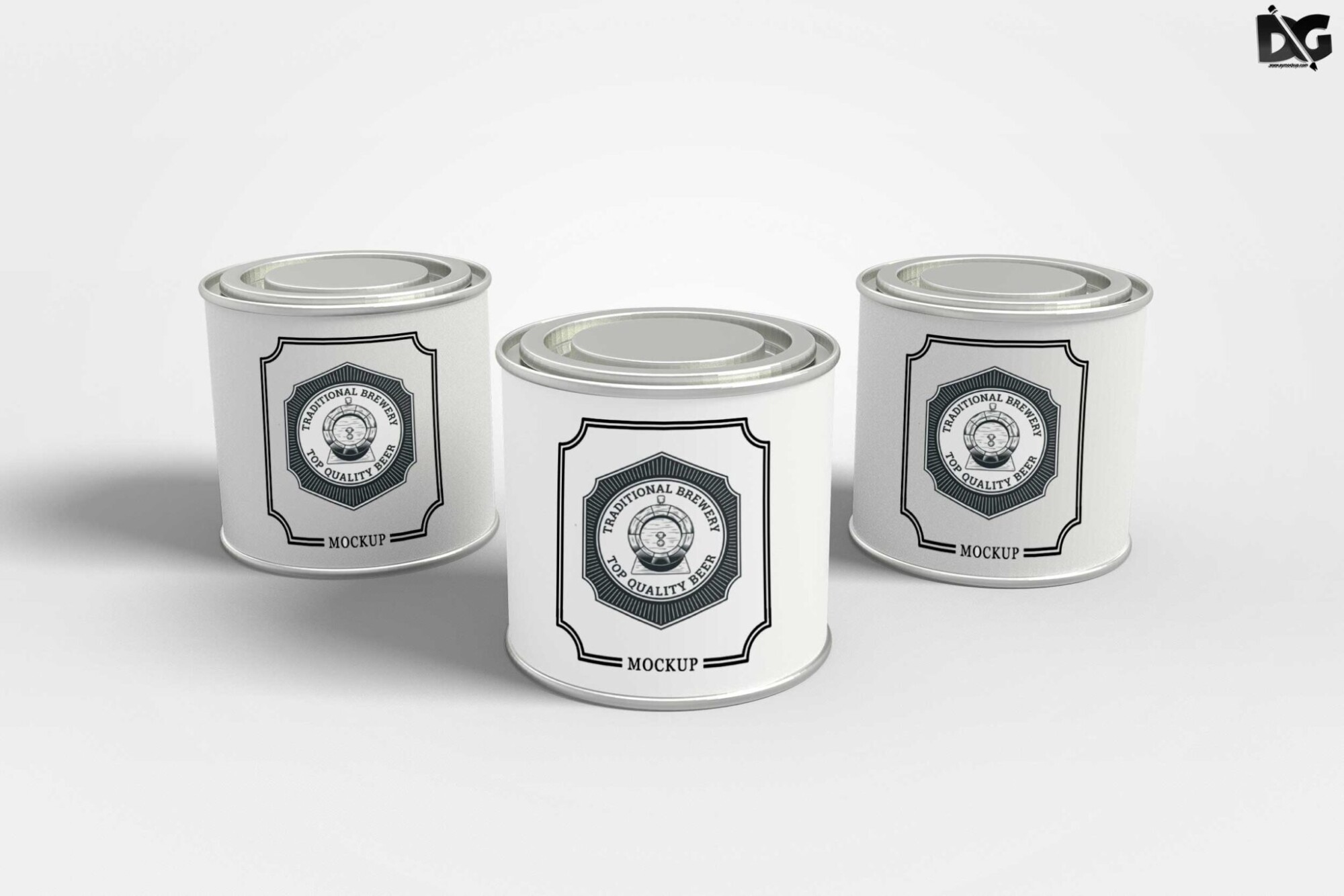 Free Downloadable Tin Can Mockup 3 Premium Mock-up