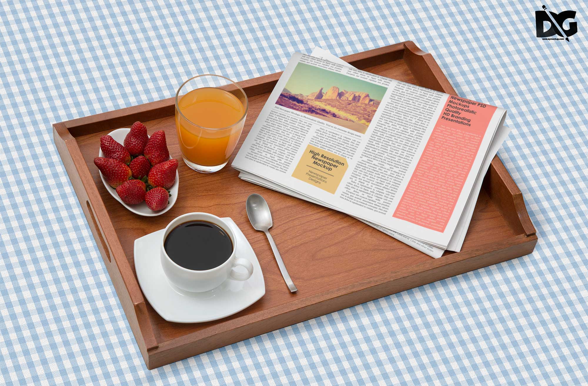 Tea Newspaper Mockup