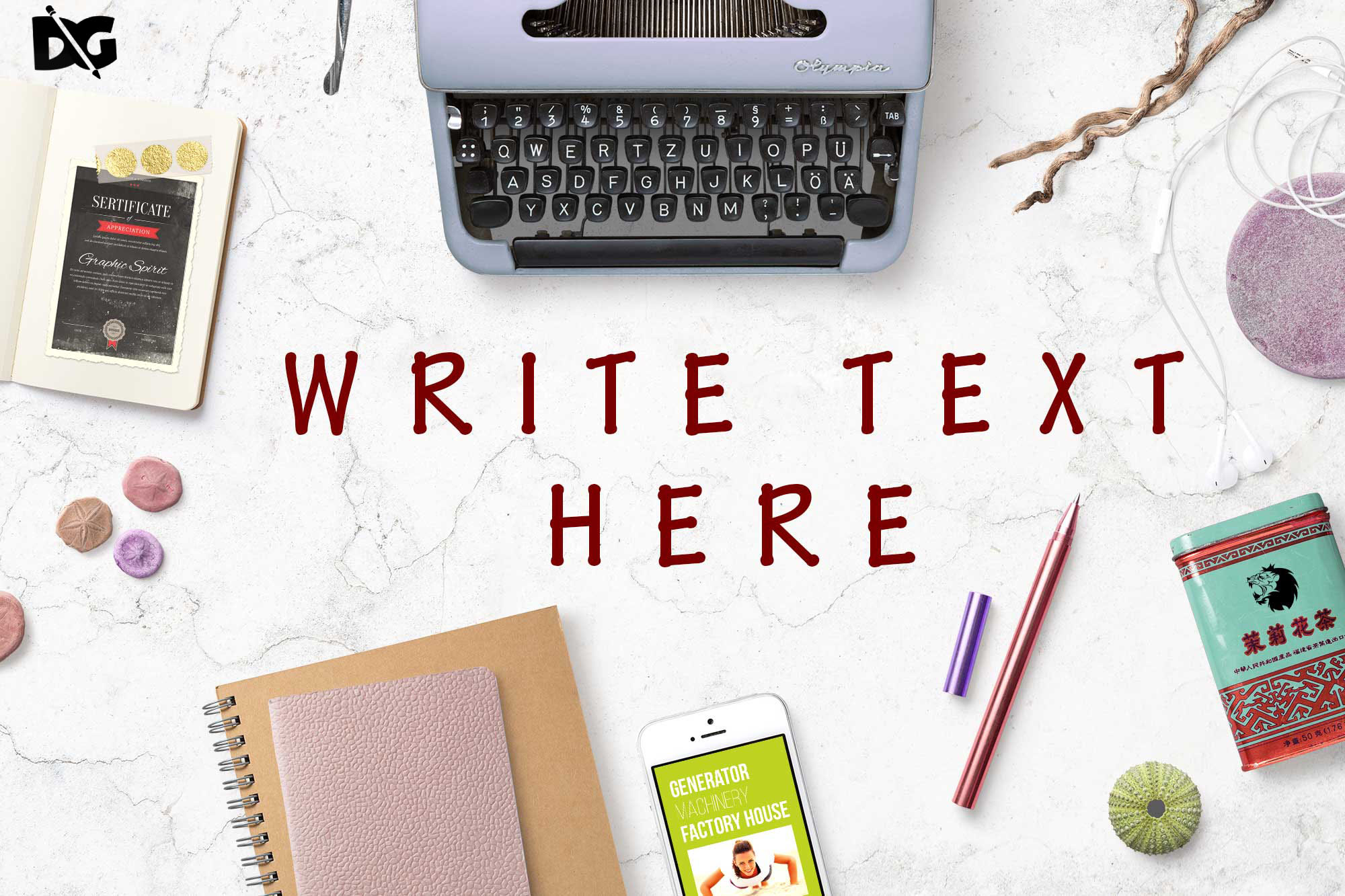 Free Office Table Mockup Download 1 Stationary PSD Mockup