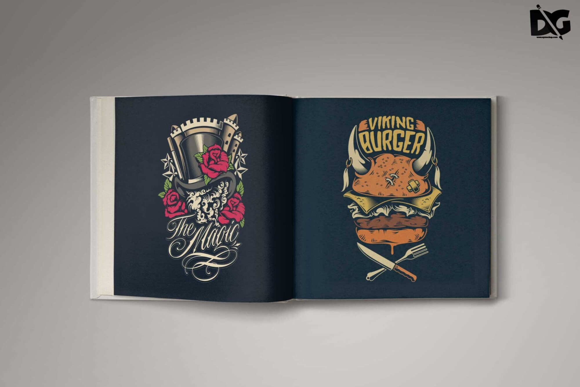 Download Free Open Book Cover Mockup 1 Book Cover Mockup