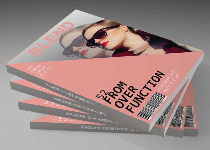 Free PSD Fashionista Magazine Design Mockup