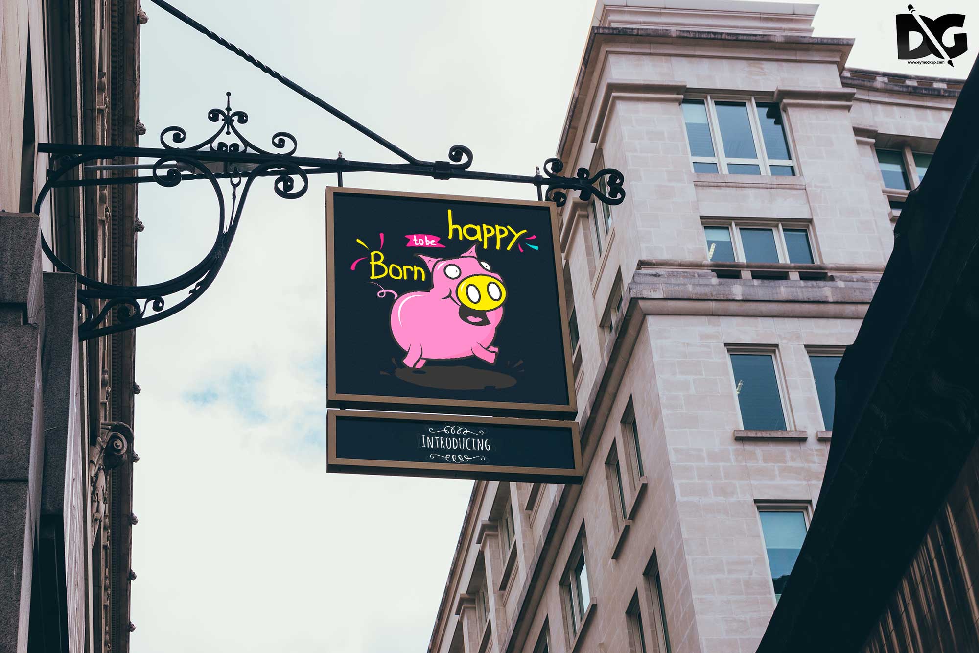 Download Free PSD Shop Sign Mockup 1 Shop Sign Mockup