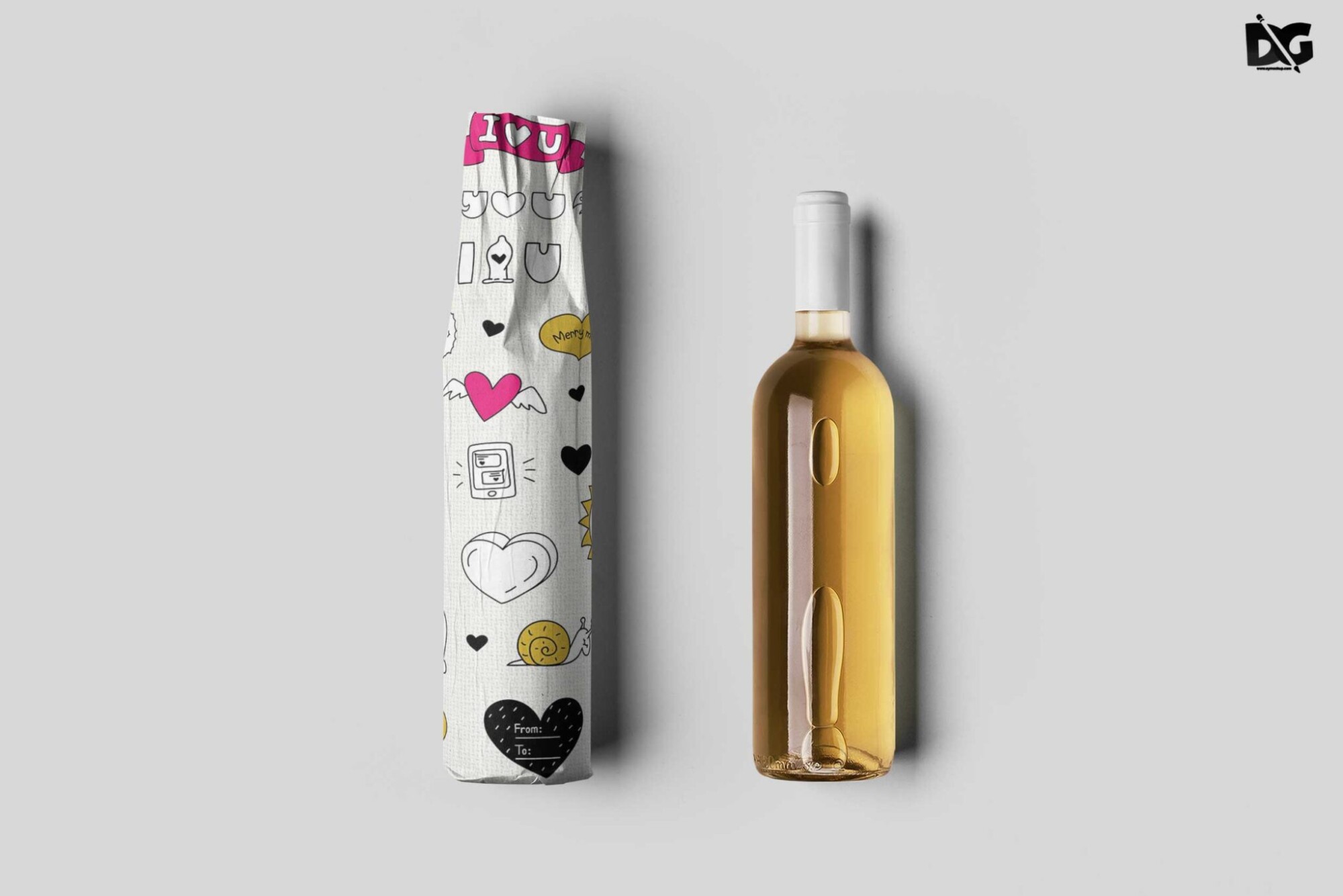 Free Wine Bottle Mockup Download 1 Packaging Wrapper Mockup