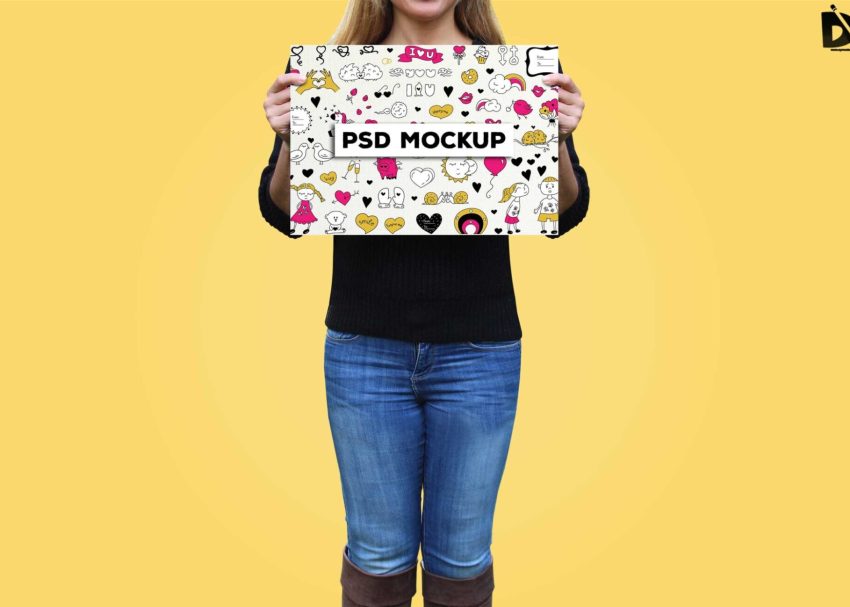 Free PSD Mockups 2 Poster Artwork Mockup