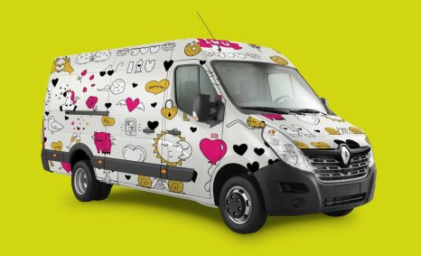 Free Parcel Delivery Truck Mockup 21 Delivering Truck Mockup