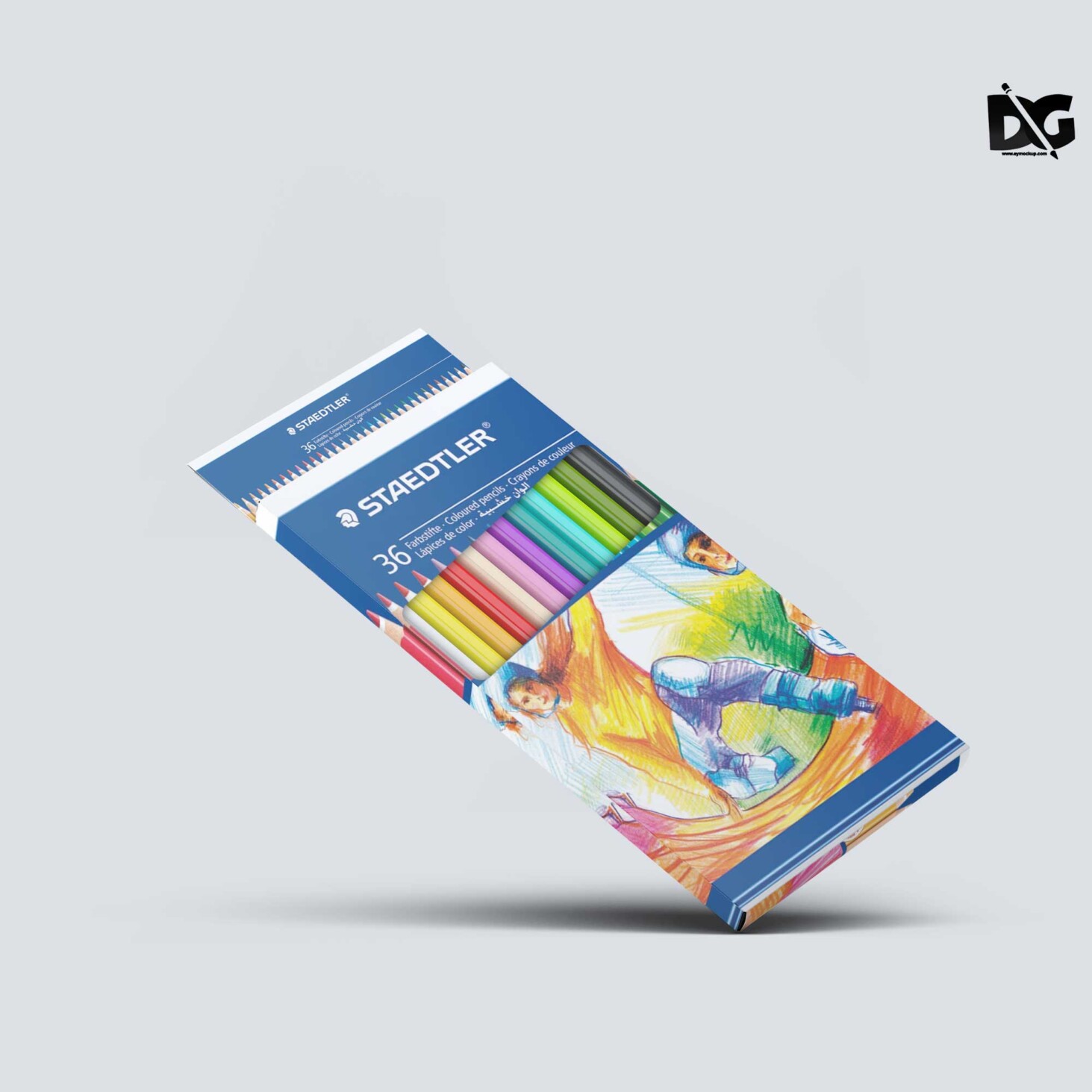 Free Pencil Box Mockup Download 12 Box Packaging Mockup
