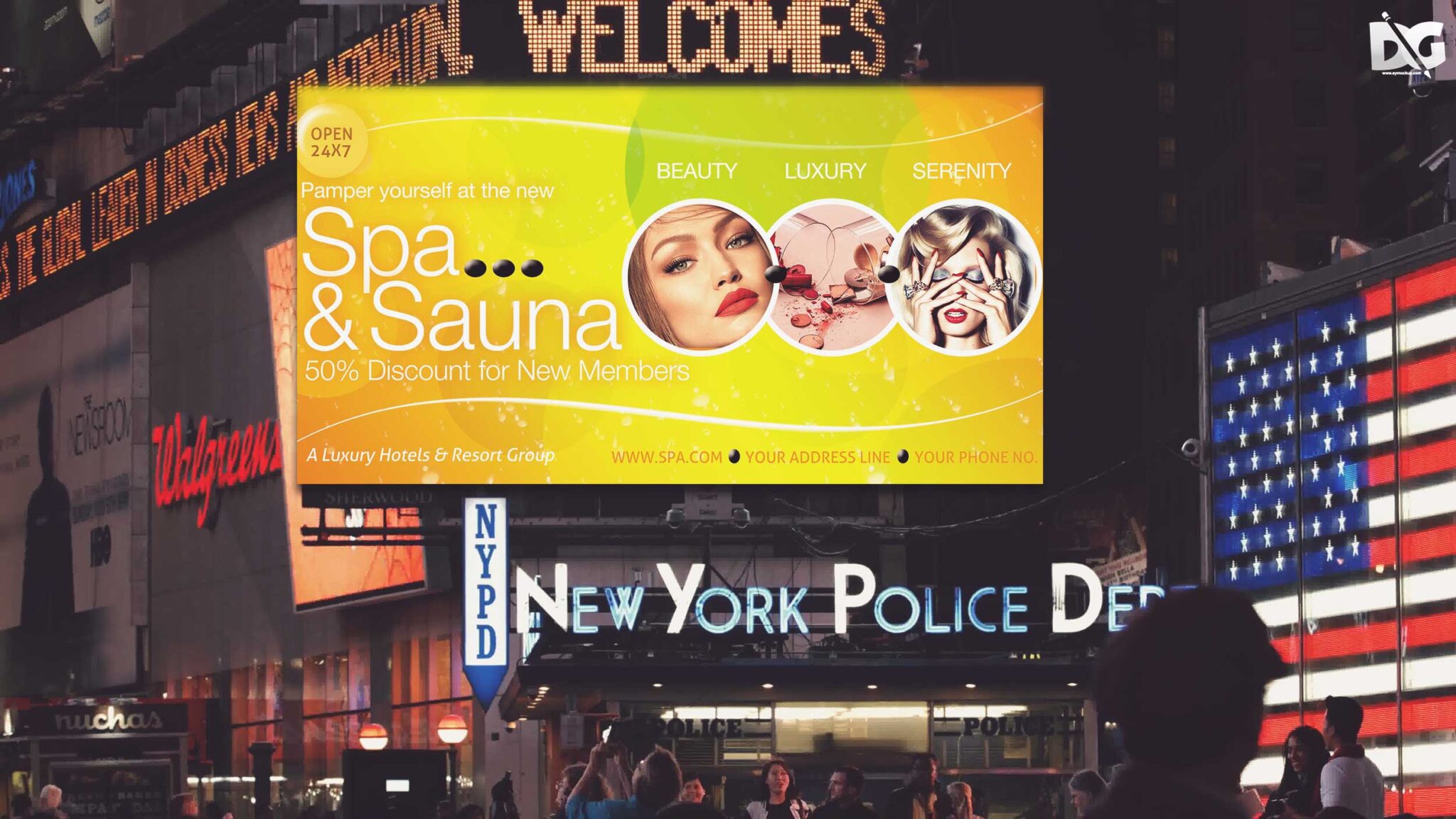 Download Free Billboard Mockup Template 1 Free Plain Billboard Mockup