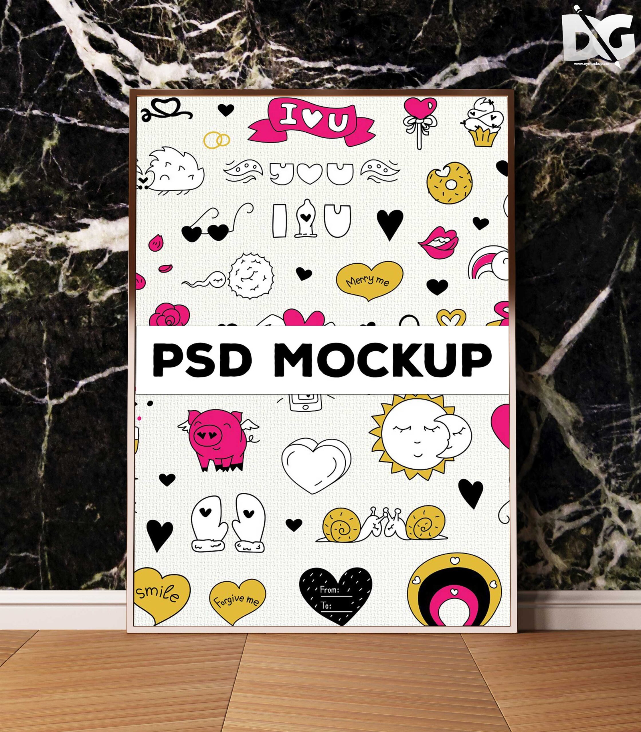 Download Free Premium Poster Mockup PSD 6 Poster Mockup PSD