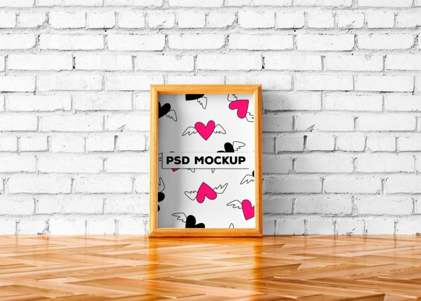 Free PSD Mockups 1 Small Poster Mockup
