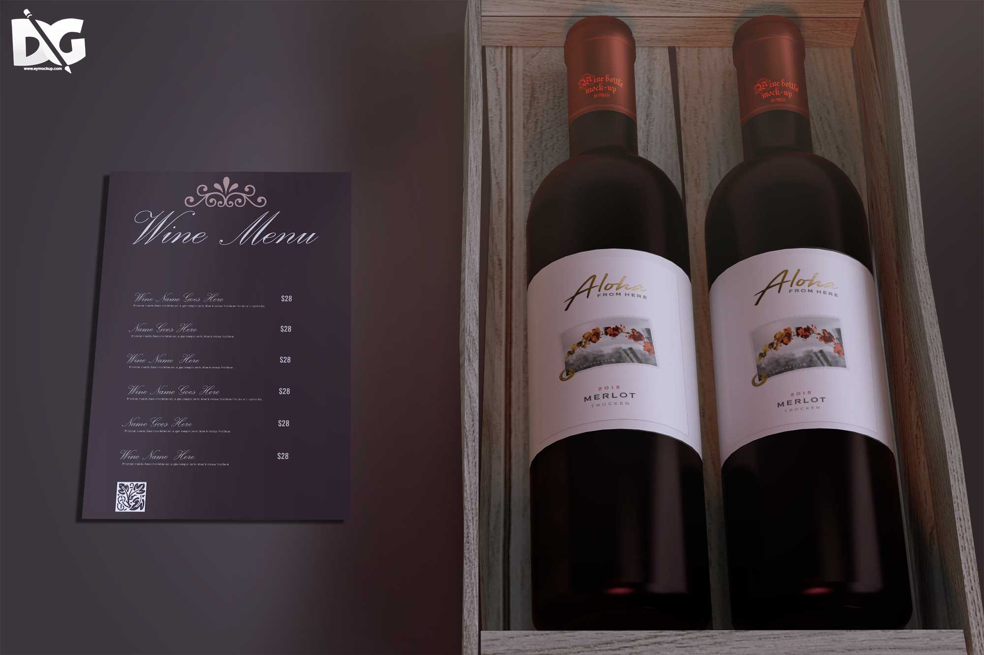 Download Free Wine Bottle Mockup 18 Designs PSD Mockup