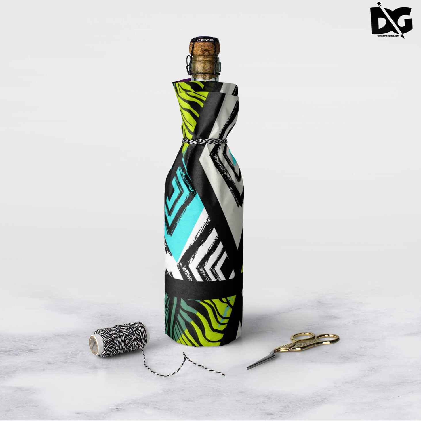 Download Free Wine Wrap Mockup 16 Wine Wrap Mockup