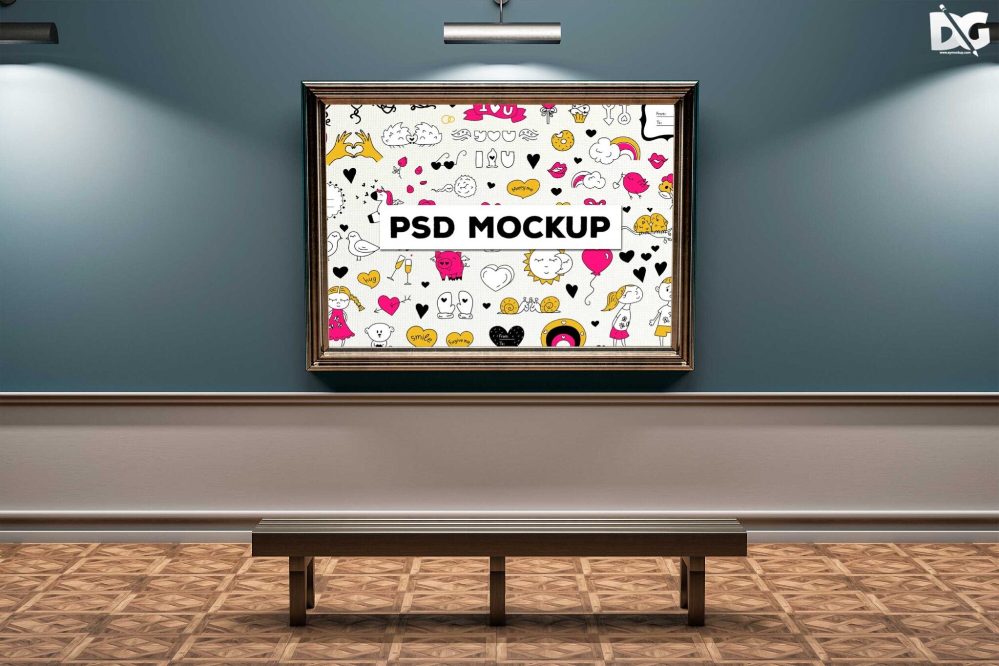 Download Free Rectangular Poster Mock-up 11 Rectanglar Poster Mock-up
