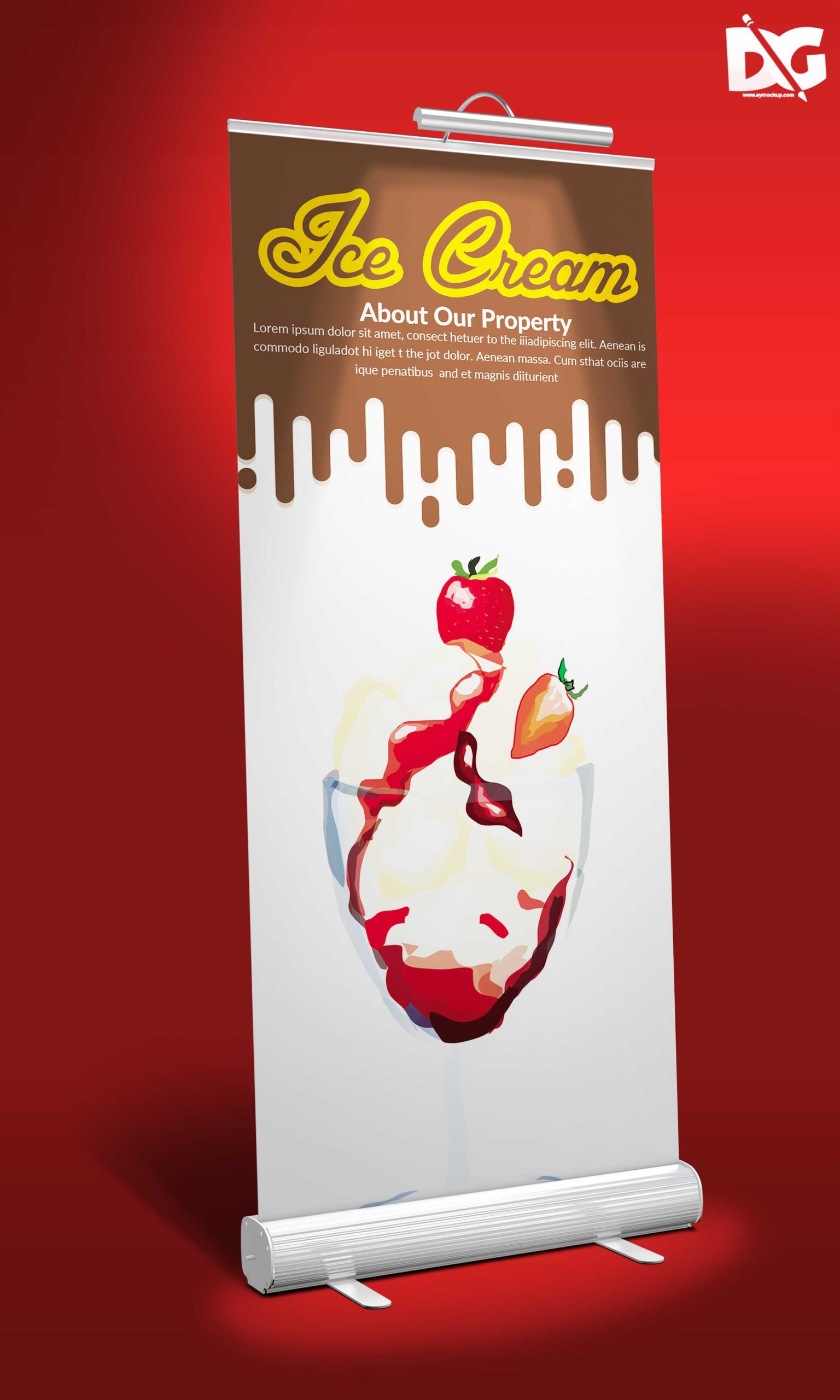 Free Restaurant Banner Mockup Download 3 Display PSD Mockup