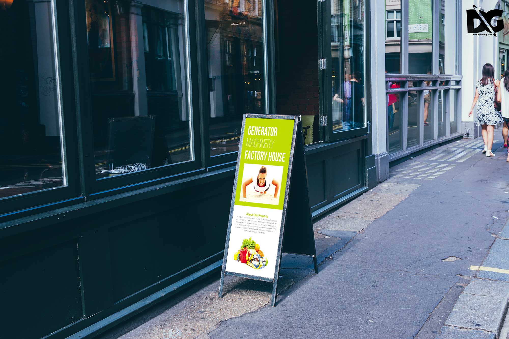 Sidewalk Poster Mockup