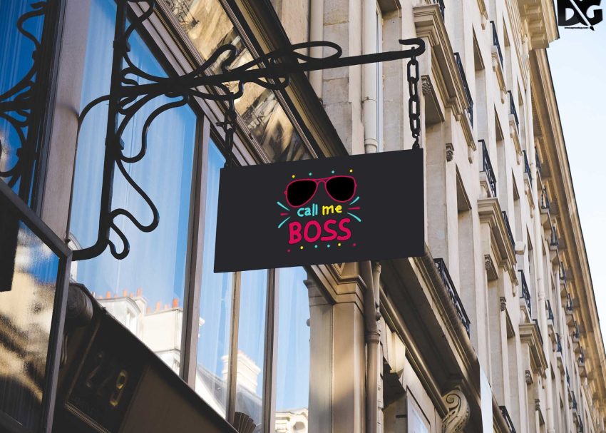 Free PSD Mockups 6 Shop Signs Mockup