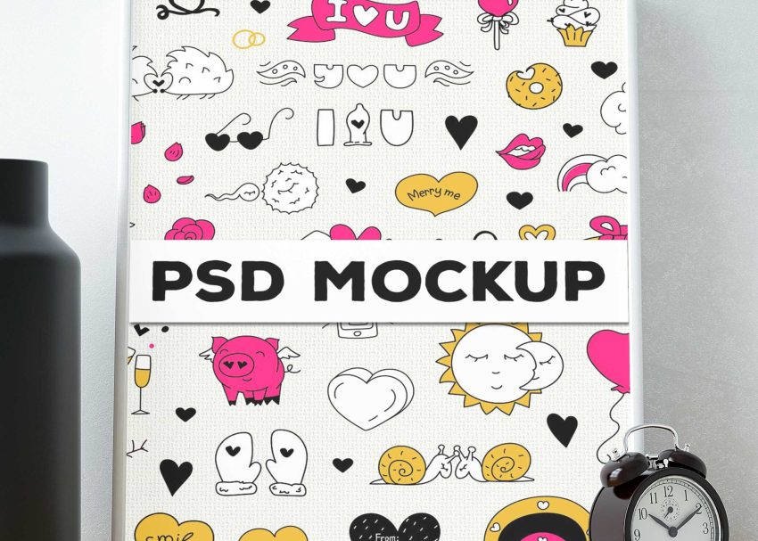 Free PSD Mockups 1 Watch Poster Mock-up