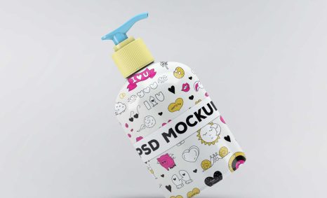 Free Cosmetic Bottle Mockup