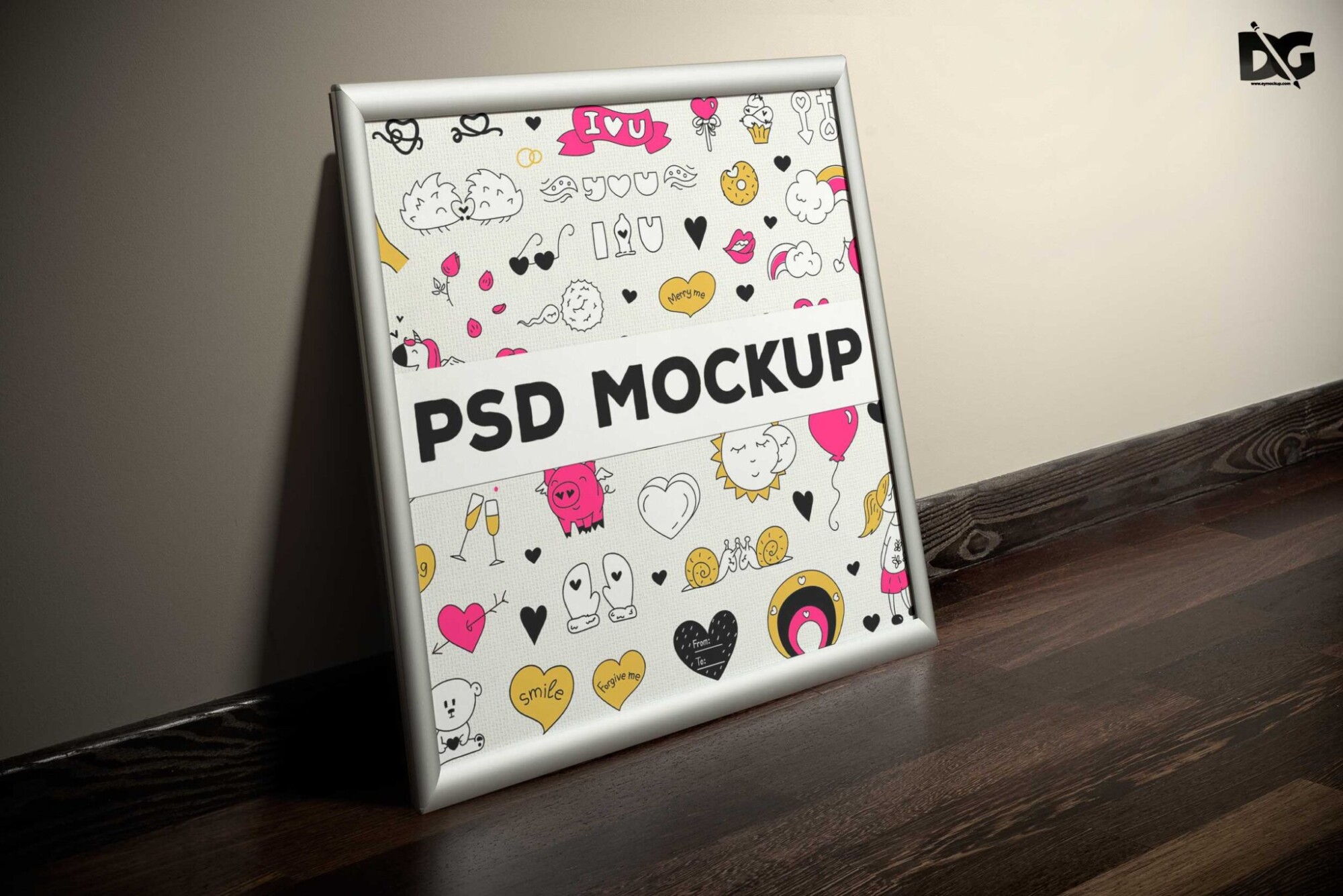 Free Wall Poster Design PSD Template 1 Design PSD Mockup