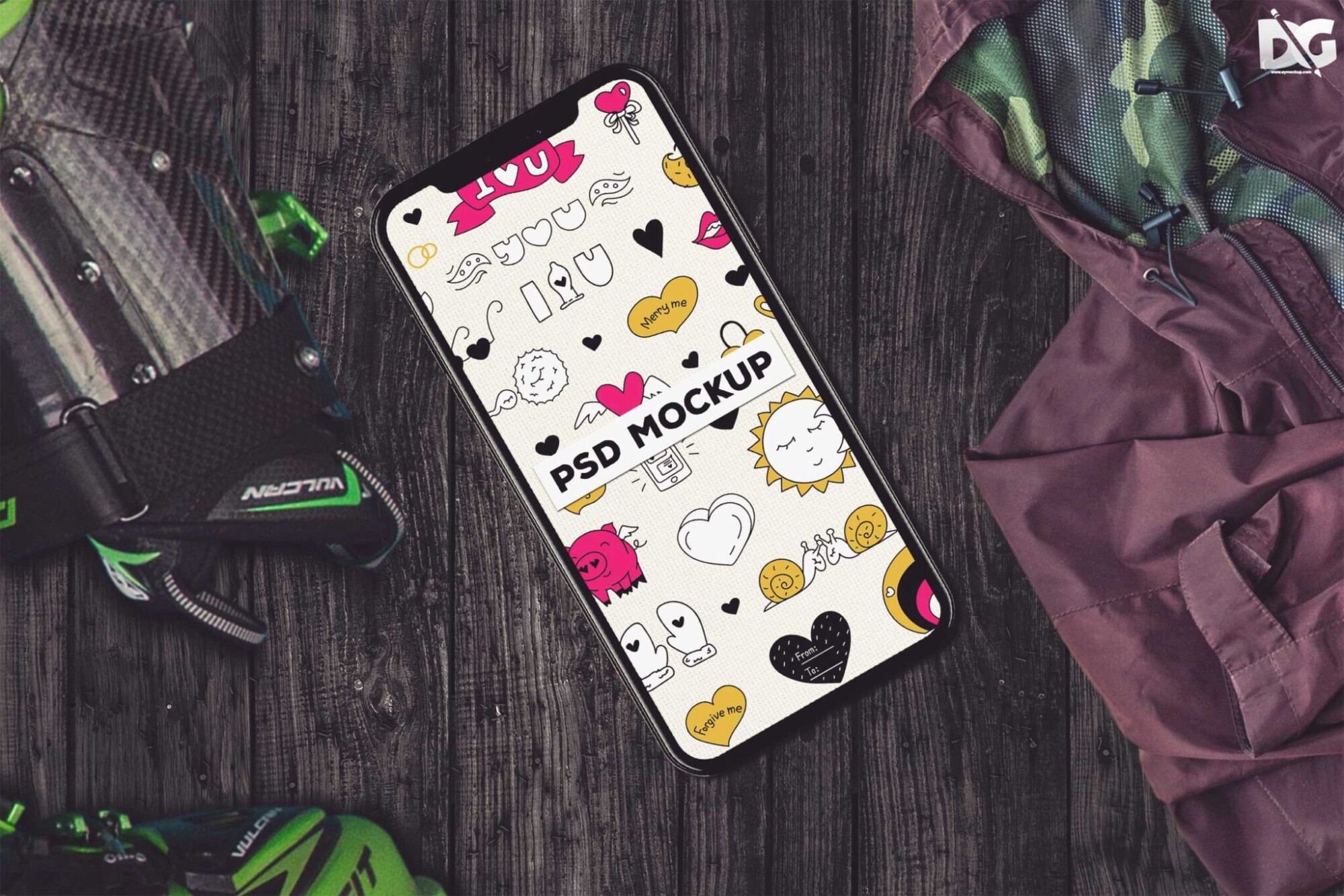 Free iPhone UI Mockup Download 8 Presentation Mockup