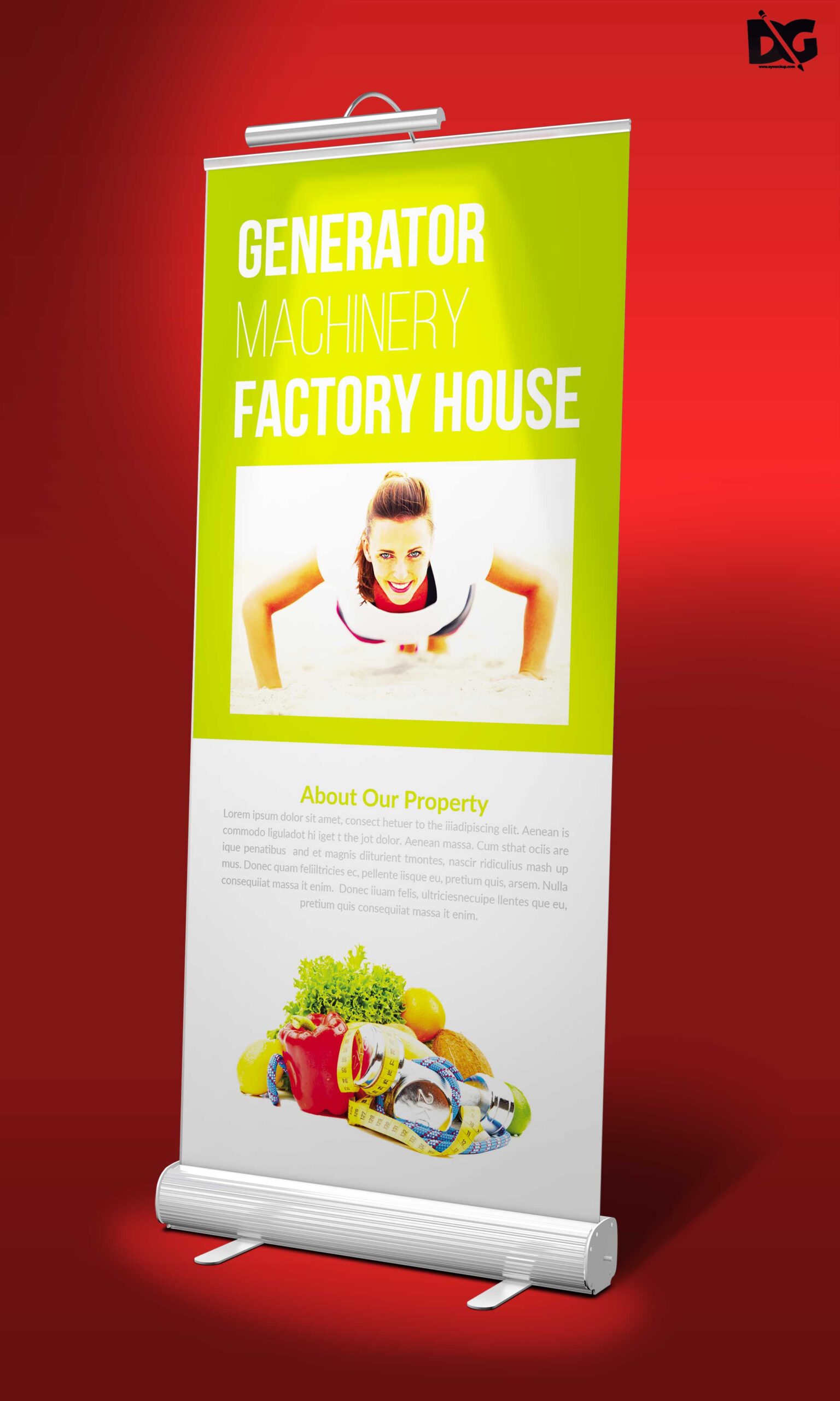 Download Free Roll Up Banner Mockup 9 Banner PSD Mockup