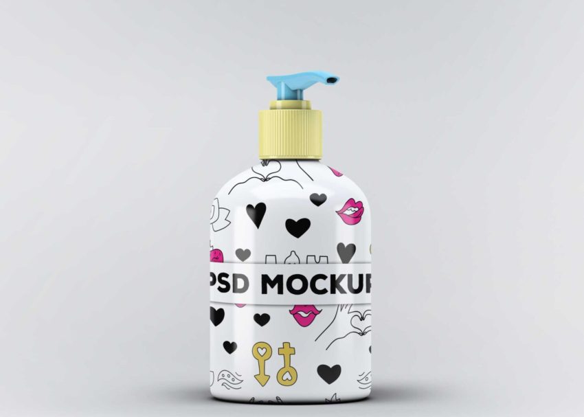 Free PSD Mockups 4 Bottle Label Mockups