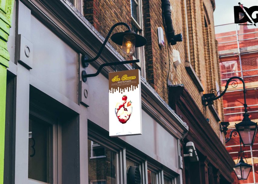 Free PSD Mockups 7 Hanging Sign Mockup Template