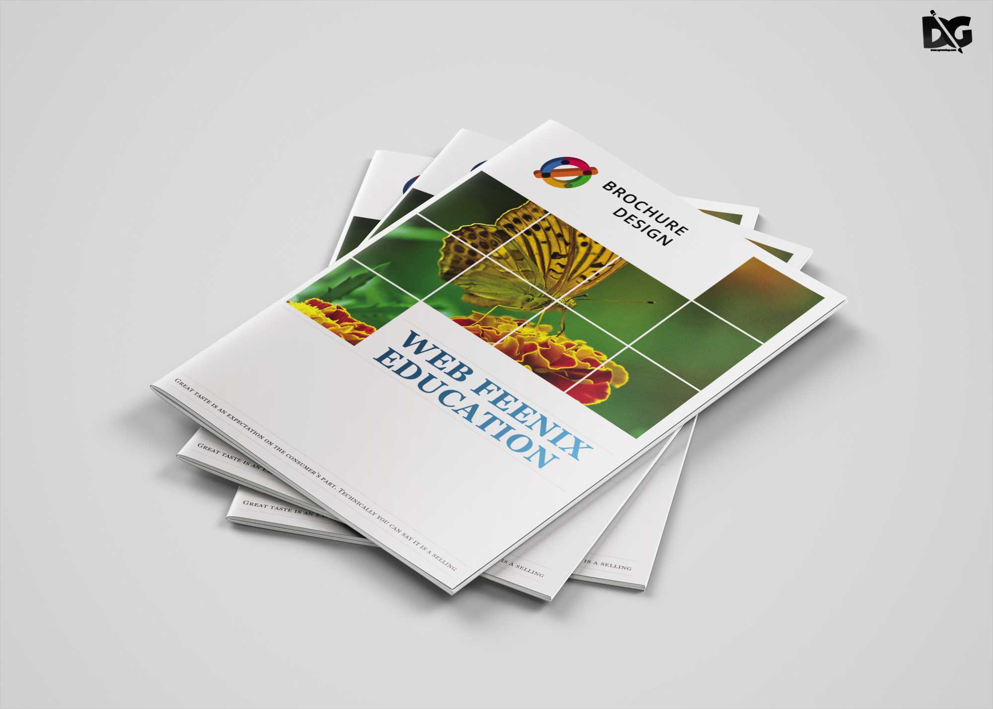 Free Creative Art Bi-Fold Brochure Template