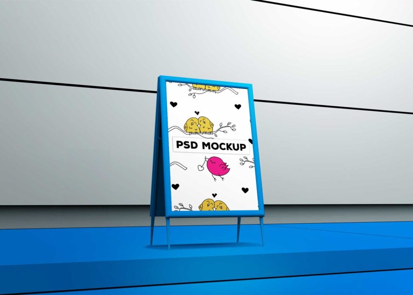 Free PSD Mockups 1 Free Beautiful tent Poster Mockup