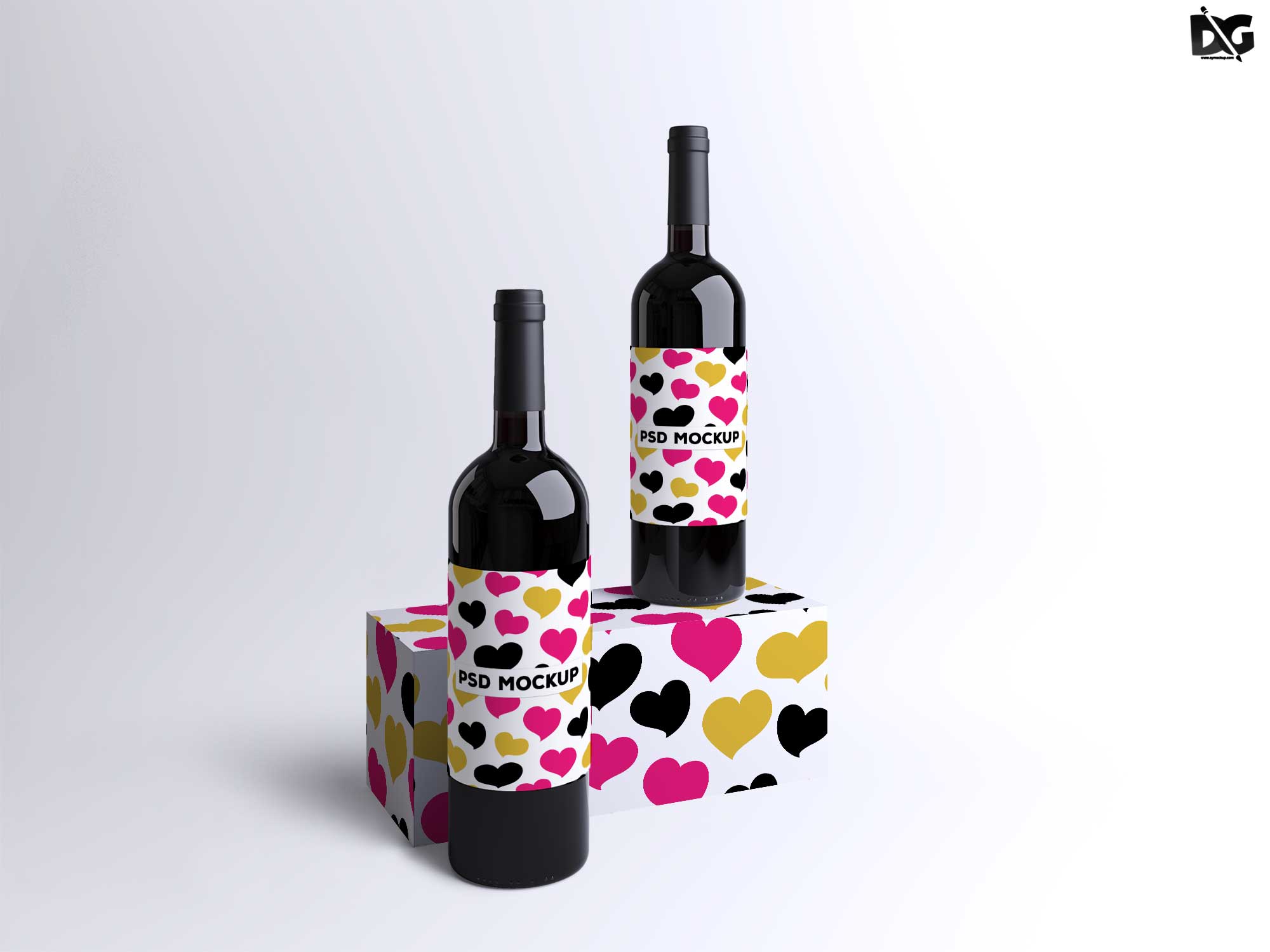 Free Bottles Mockup Behance