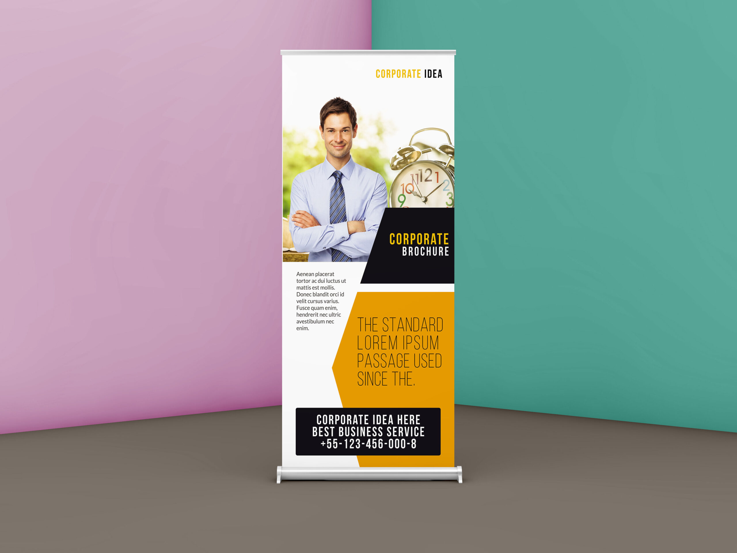 Free Corporate Business Roll up Banner PSD Template
