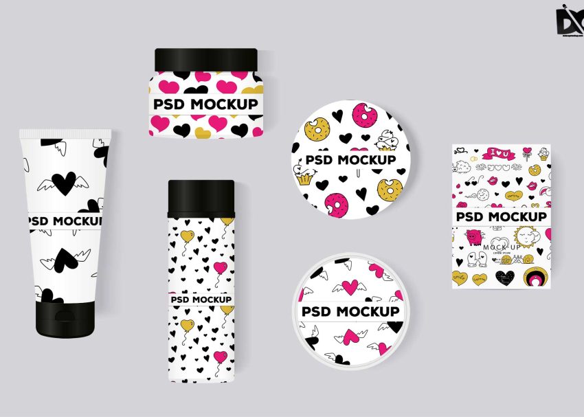 Free PSD Mockups 3 Free Cosmetic Mockup