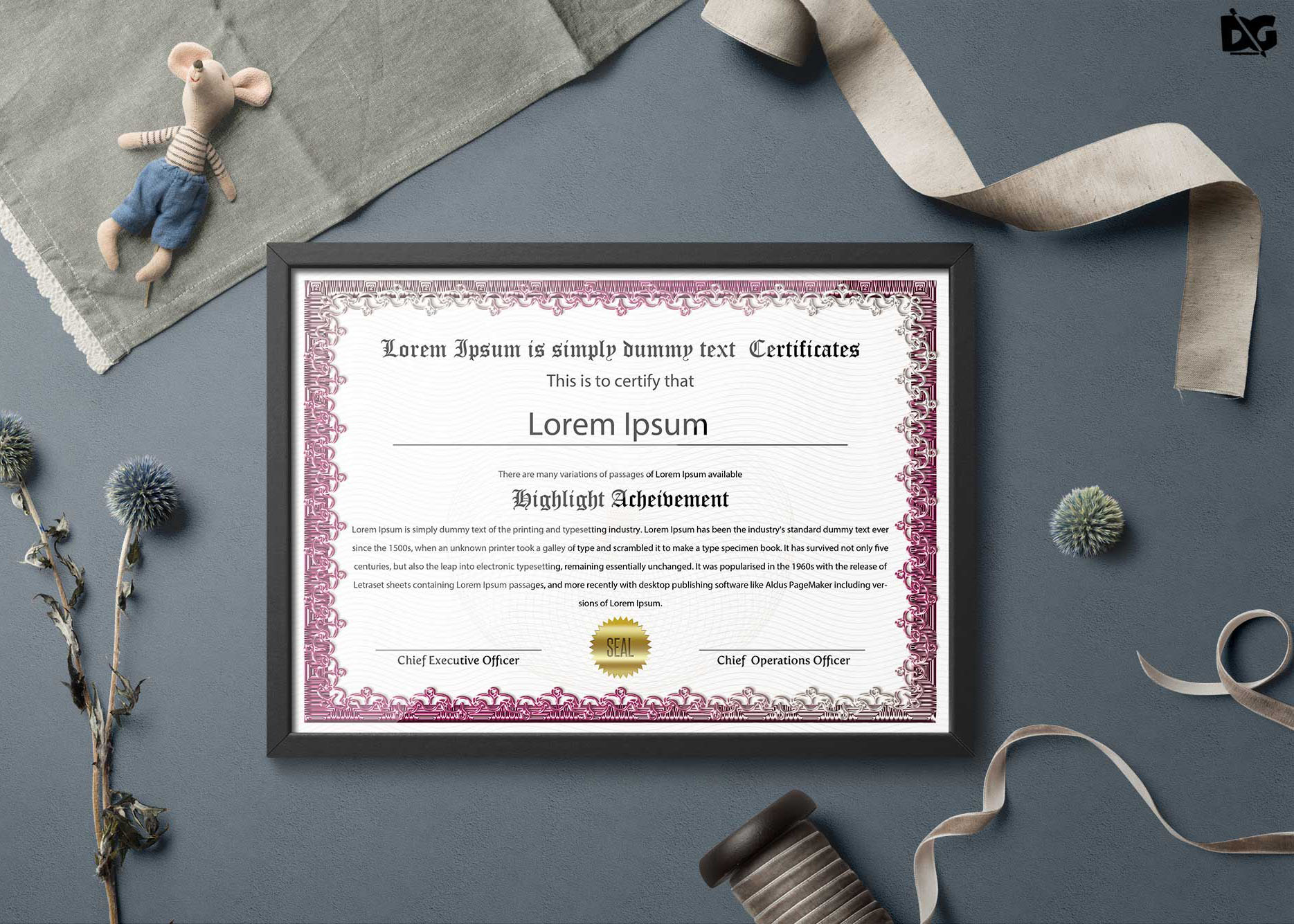 Free Download Corporate Certificates PSD Template