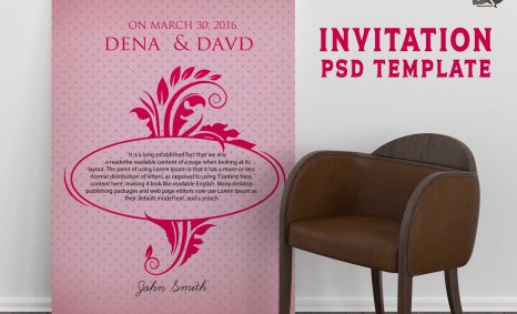 Free Download Invitation Flower Show PSD Template