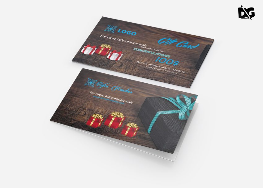 Free Download PSD Gift Card Template