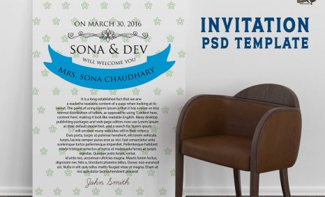 Free Download PSD Invitation Template