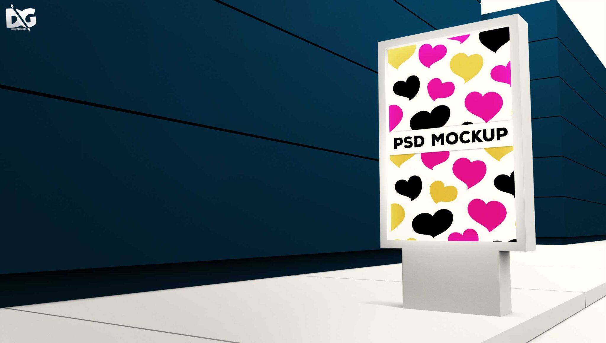 Download Free Standing Banner Mockup PSD 14 Free Banner Branding PSD Mockup