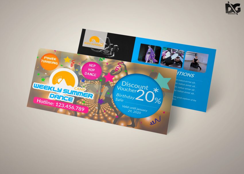 Free PSD Mockups 8 Free PSD Summer Training Gift Card Template