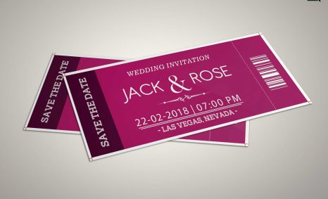 Free PSD Wedding Invitation Card Template