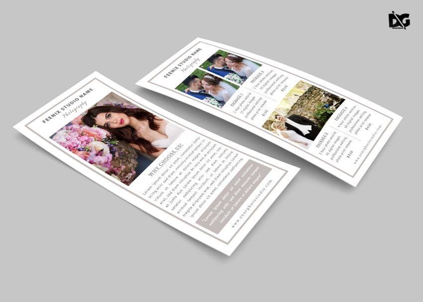 Free PSD Mockups 8 Free Photographer Rack Card PSD Template