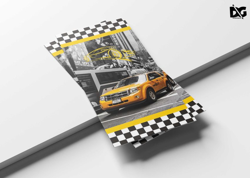 Free Taxi Tri-Fold brochure Template