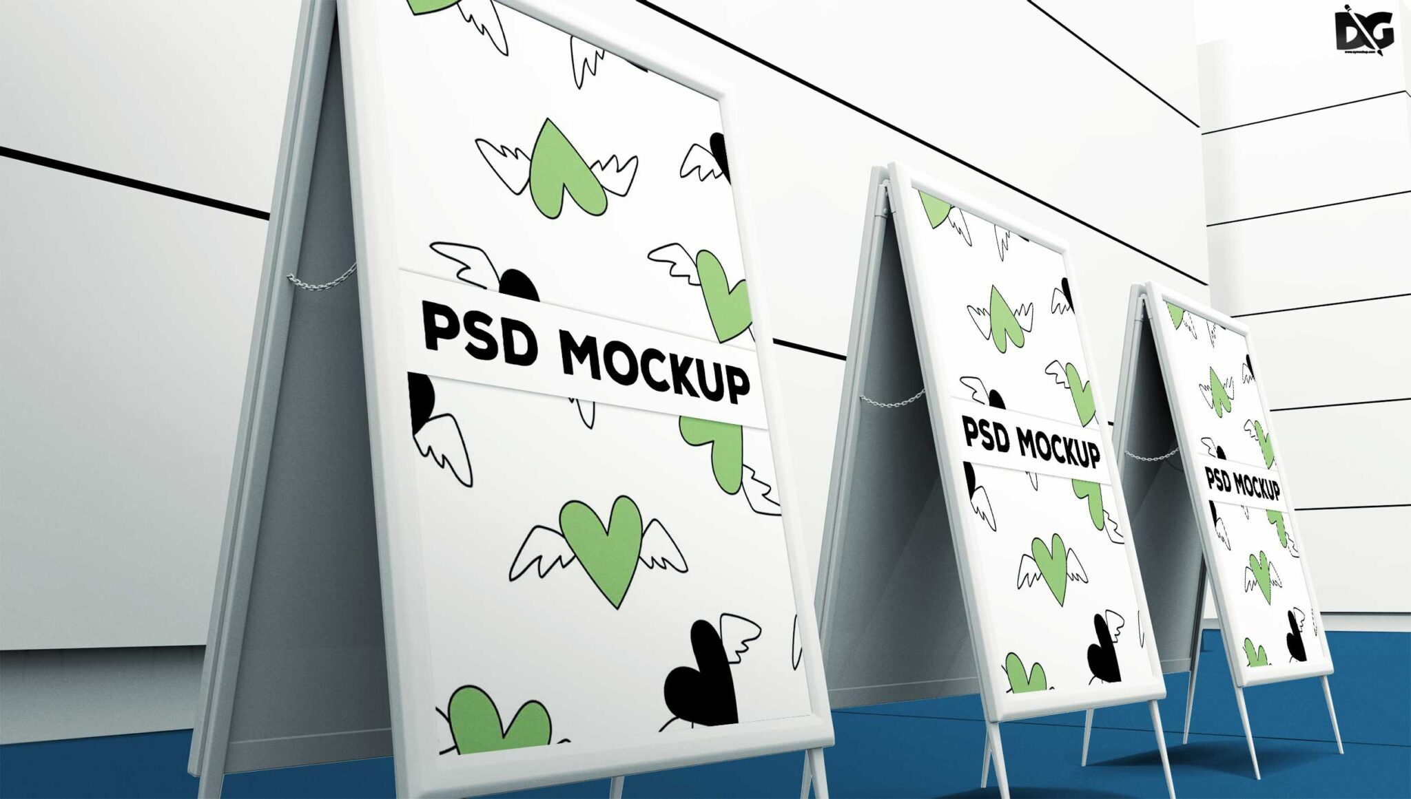 Free Banner Standing Mockup