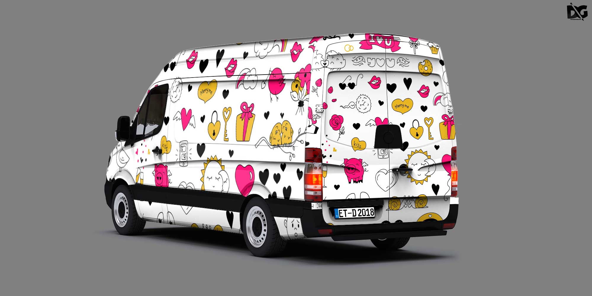 Free Van Artwork Mockup