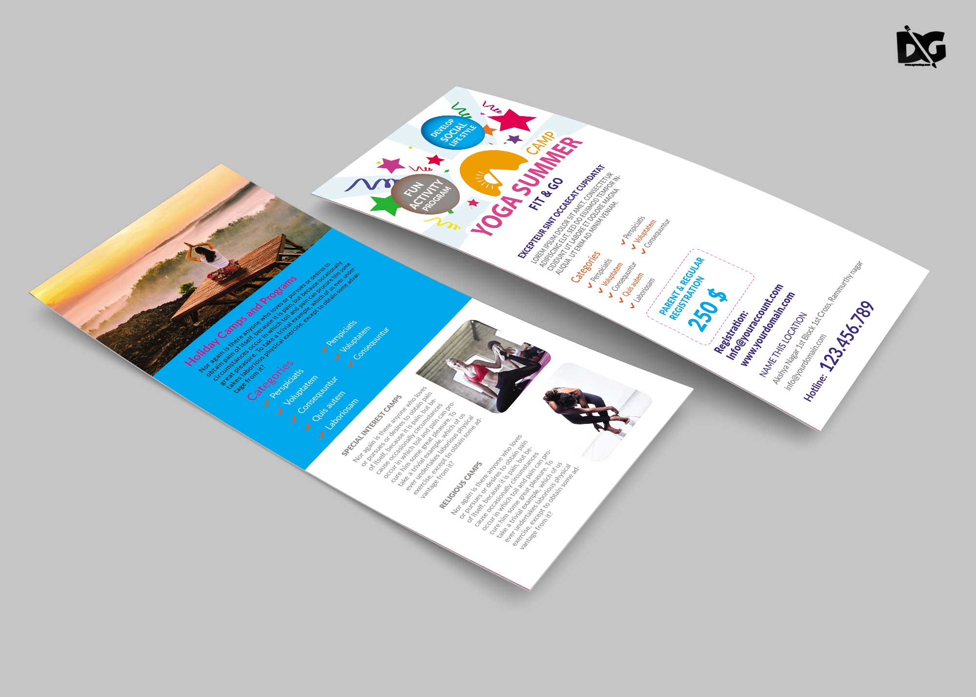 rack card mockup template