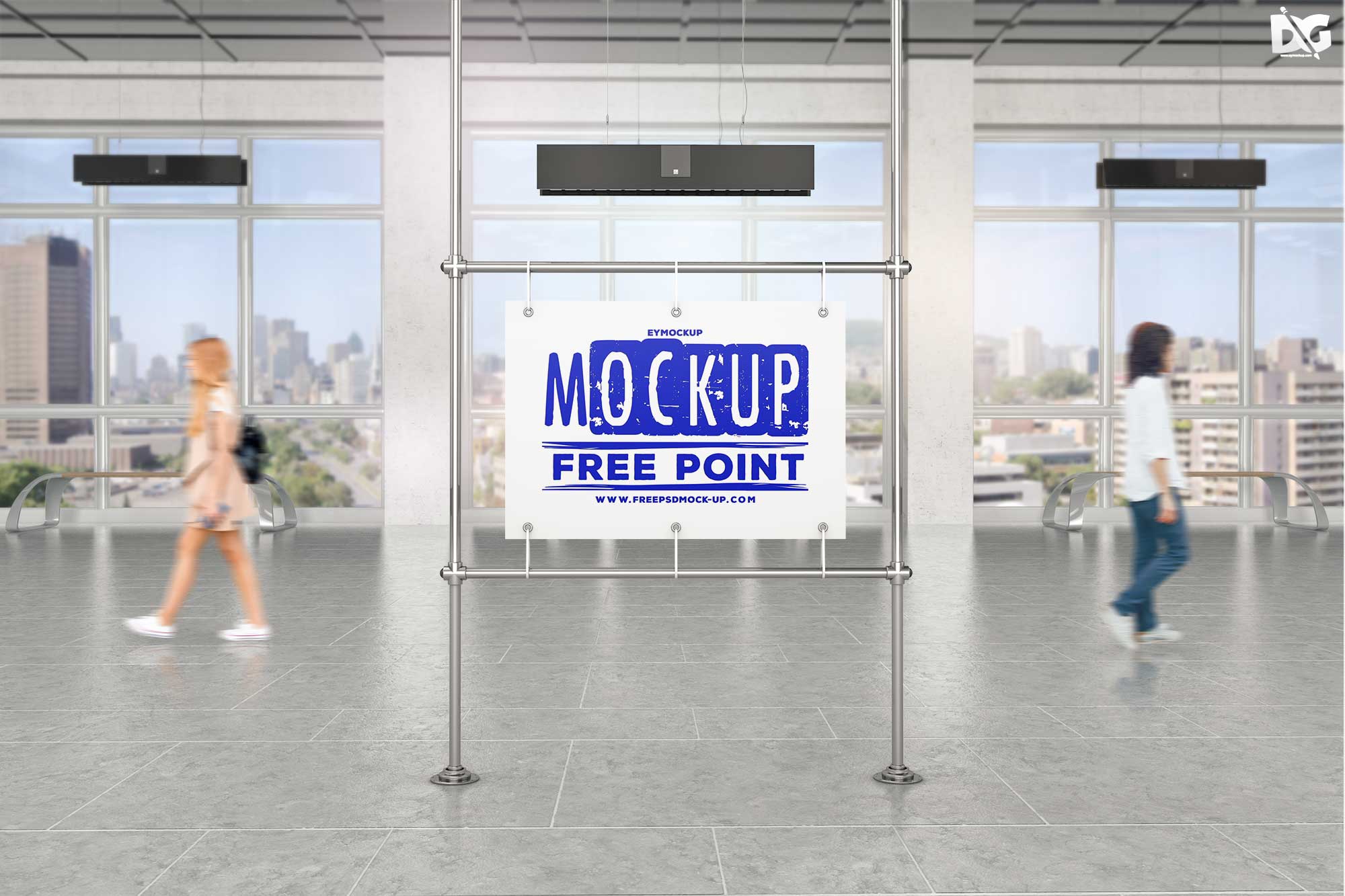 Free Station Poster Mockup