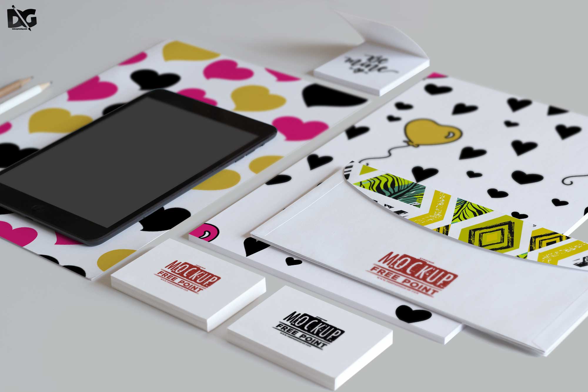 Free PSD Stationary Mockup