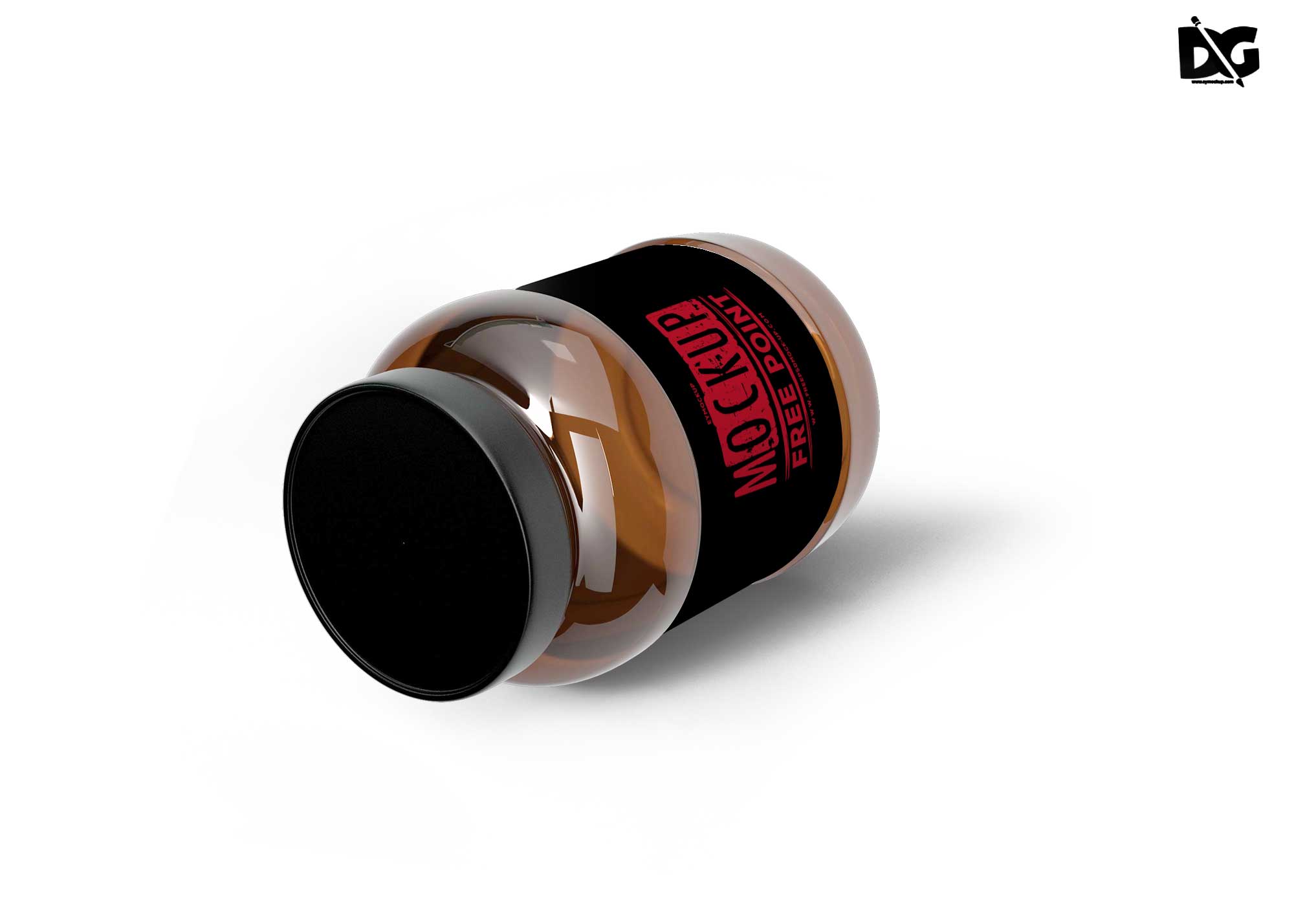 Download Free Tilted Bottle Label Mockup 18 jar mockup psd free template