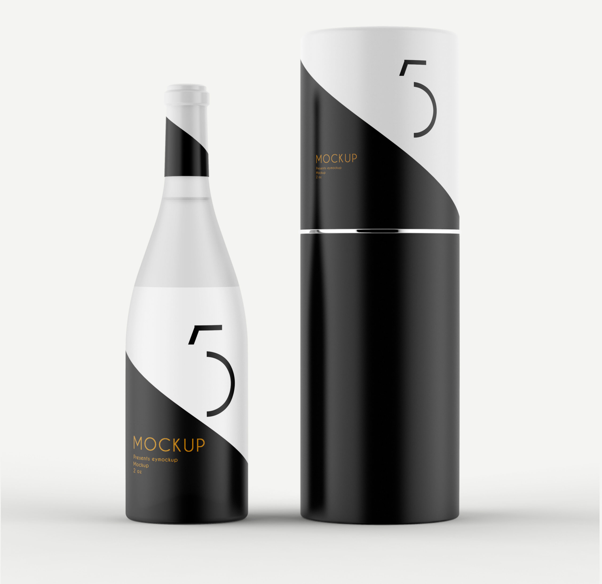 Elegant Blacky Wine Bottle Mock-up 12 Wine Bottle Packaging Mock-up