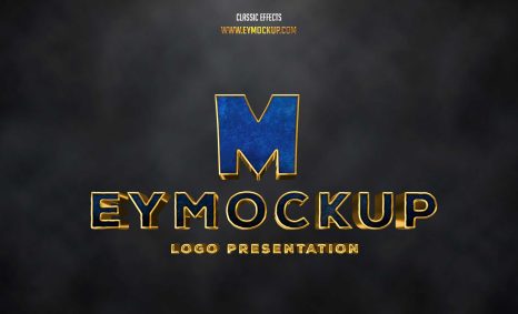 Free Classic 3D Logo Mockup Download 14 3D Logo Mockup