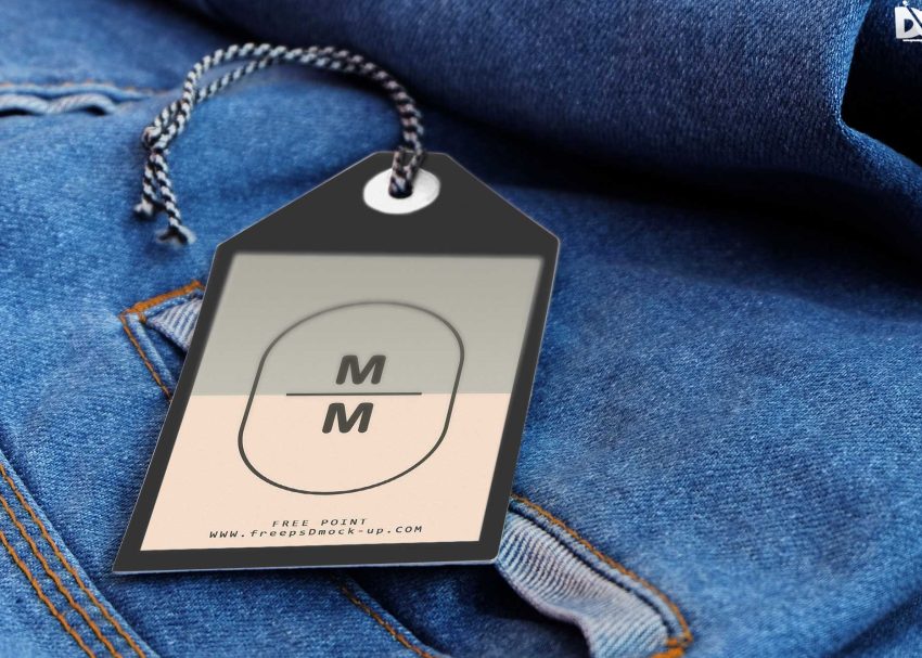 Free PSD Mockups 8 Clothing Label Mockup