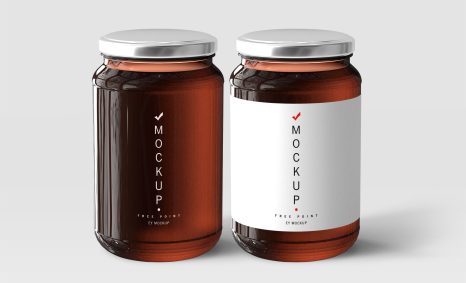 Honey Jars PSD Label Mockup